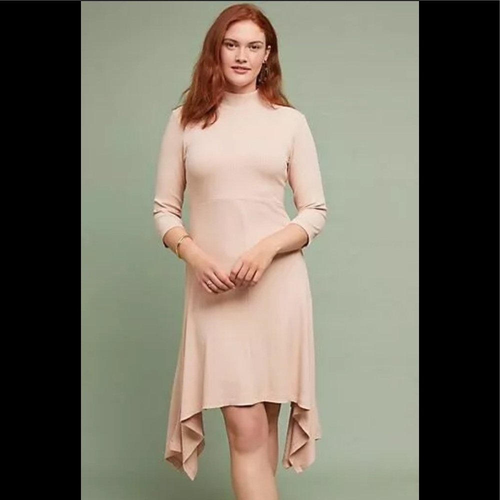 ANTHROPOLOGIE HEART OF BUILDING Ribbed Dress XS